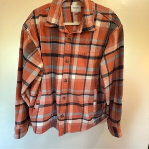 Goodfellow & Co Orange Plaid Utility Jacket